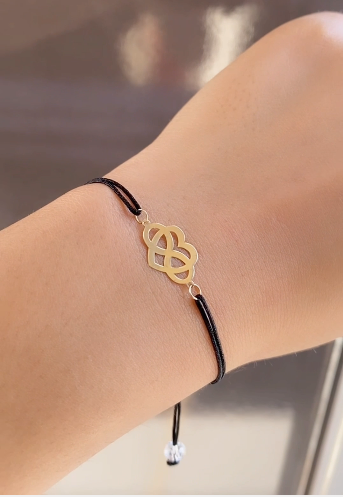 Bracelet Cordon Amour infini en Or 18k