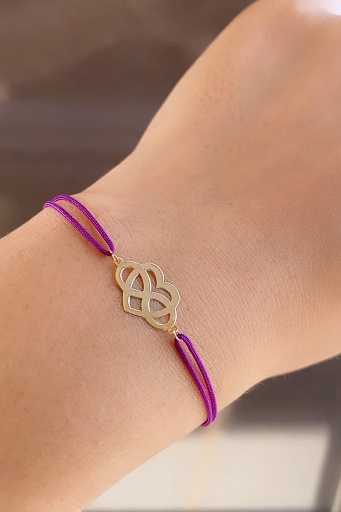 Bracelet Cordon Amour infini en Or 18k