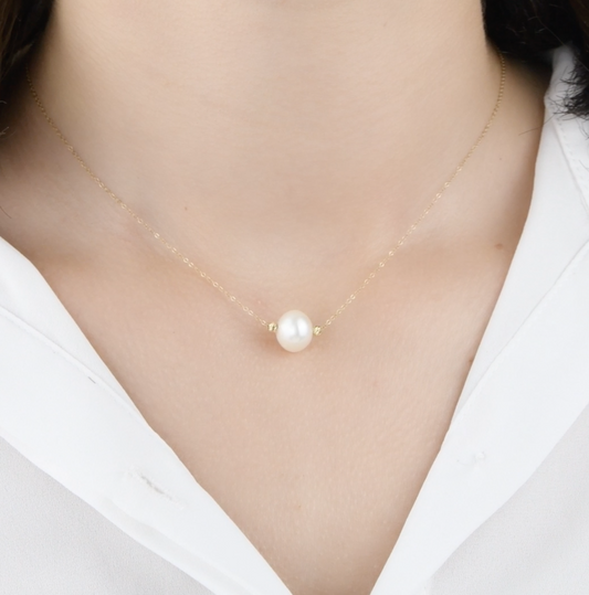 Collier en Or 18k Avec Perle Joher naturelle