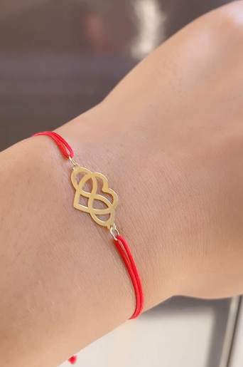 Bracelet Cordon Amour infini en Or 18k